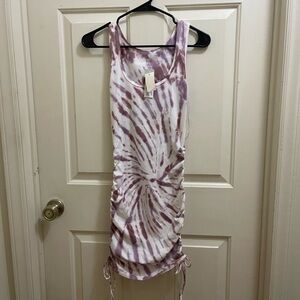Aeropostale Purple and White Tie-Dye Tank Top